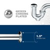 Everflow P-Trap with Drain Plug for Tubular Drain Applications, 20GA Chrome Plated Brass 1-1/2" 12813